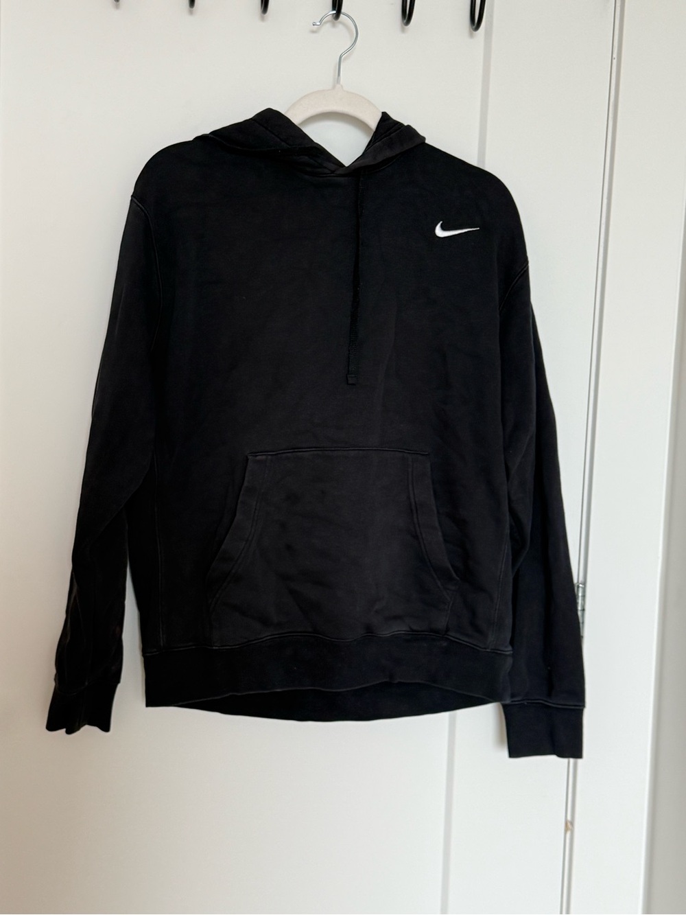 Nike Black Crewneck Hoodie with White Swoosh
